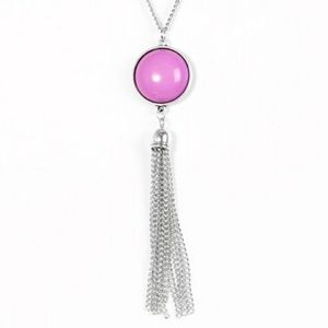 Purple or pink pendant.
